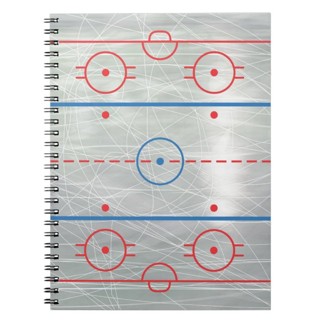 Cuaderno Hielo de la pista del hockey (Frente)