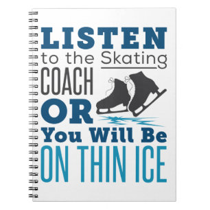 Cuaderno Hielo delgado del entrenador de patinaje