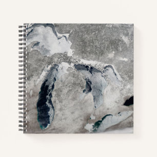 Cuaderno Hielo En Los Grandes Lagos, Estados Unidos.