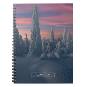 Cuaderno Hielo y nieve   Árboles cubiertos de nieve, Laponi