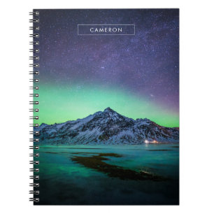 Cuaderno Hielo y nieve Aurora Borealis Vía Láctea Islandi