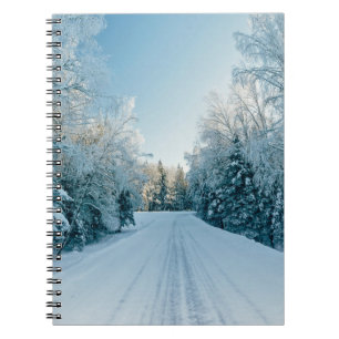 Cuaderno Hielo y nieve Camino de invierno congelado Rusia