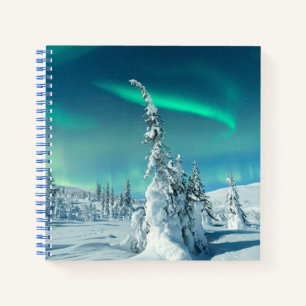 Cuaderno Hielo y nieve   Luces boreales, Laponia, Finlandia