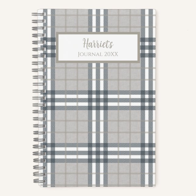 Cuaderno Highland Plaid Personalized Journal Notebook (Anverso)