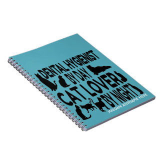Cuaderno Higienista dental ama a los gatos PERSONALIZADO
