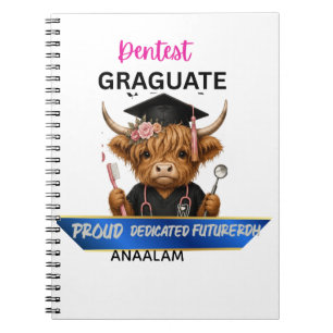 Cuaderno Higienista Dental Personalizada de Vaca de las Tie