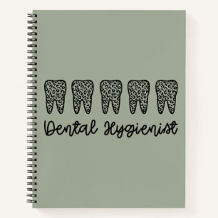 Cuaderno Higienista dental   RDH Dentist leopardo dental re