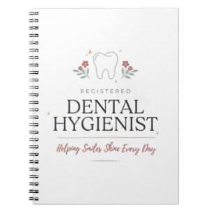 Cuaderno Higienista Dental Registrada Tipografía Floral