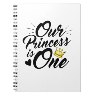 Cuaderno Hija 1.ᵉʳ cumpleaños mamá dads princesa
