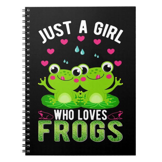 Cuaderno Hija de la Chica de rana Cute Kawaii Frog Lover (Frente)