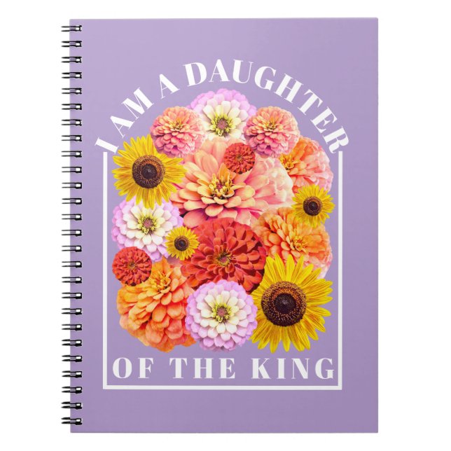 Cuaderno Hija del Versículo Bíblico Flor del Rey (Frente)