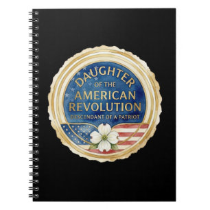 Cuaderno Hijas de la Revolución Americana patriota USA