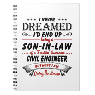 Cuaderno Hijo En Derecho De Impresionante Ingeniero Civil