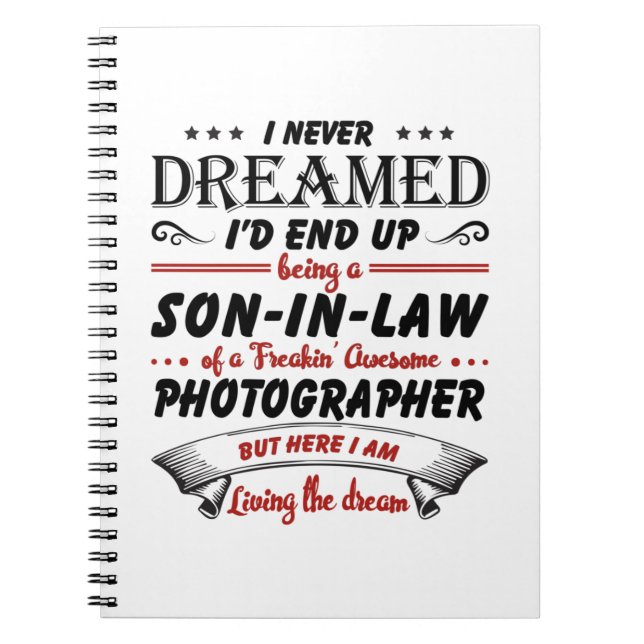Cuaderno Hijo En Derecho De Un Fotógrafo Increíble (Frente)
