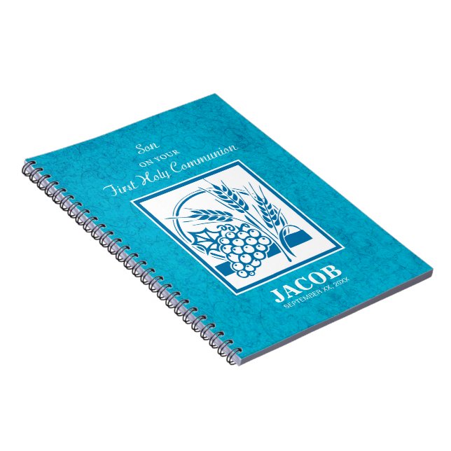 Cuaderno Hijo, Primera Comunión, Trigo, Uvas Azules (Lado Derecho)