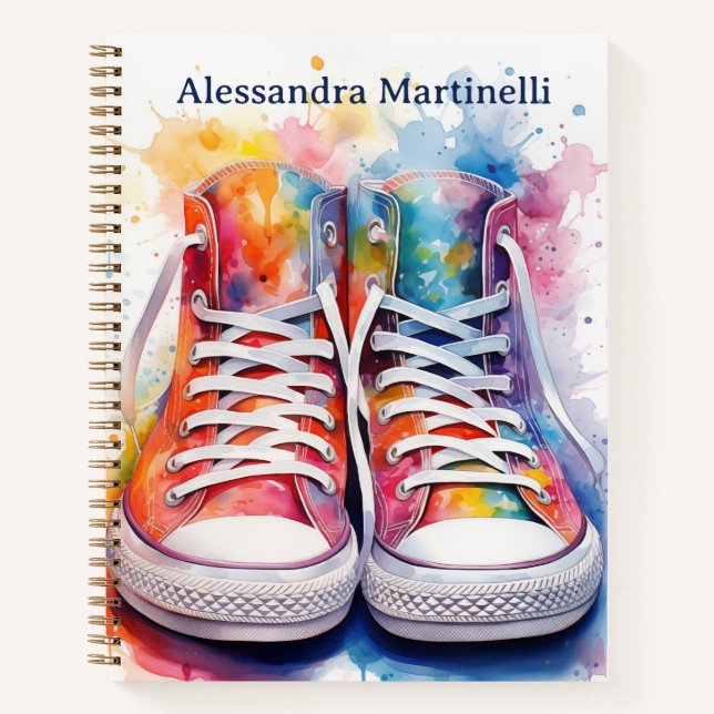 Cuaderno Hijos personalizados de alta gama de zapatillas de (Anverso)