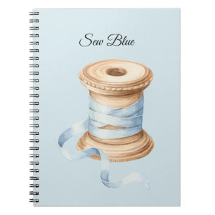 Cuaderno Hilo Azul Bonito de Coser