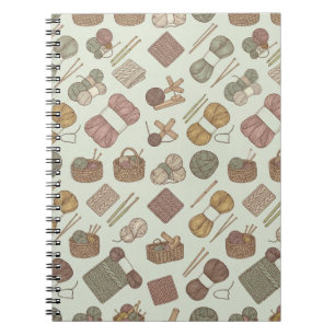 Cuaderno Hilo Vintage y Tejido Verde Sage Cottagecore