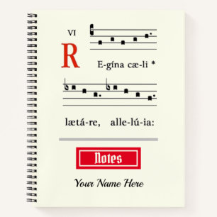 Cuaderno Himno de Pascua Gregoriano Católico Elegante