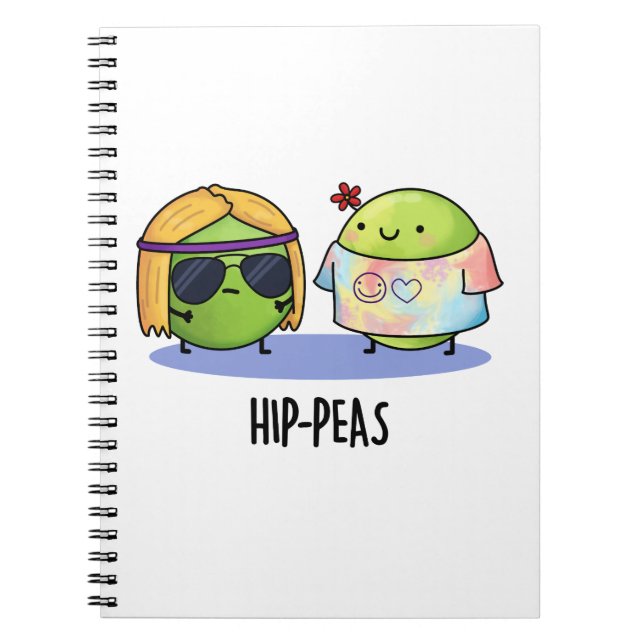 Cuaderno Hip-peas Chistoso Pun de Hippie Peas  (Frente)