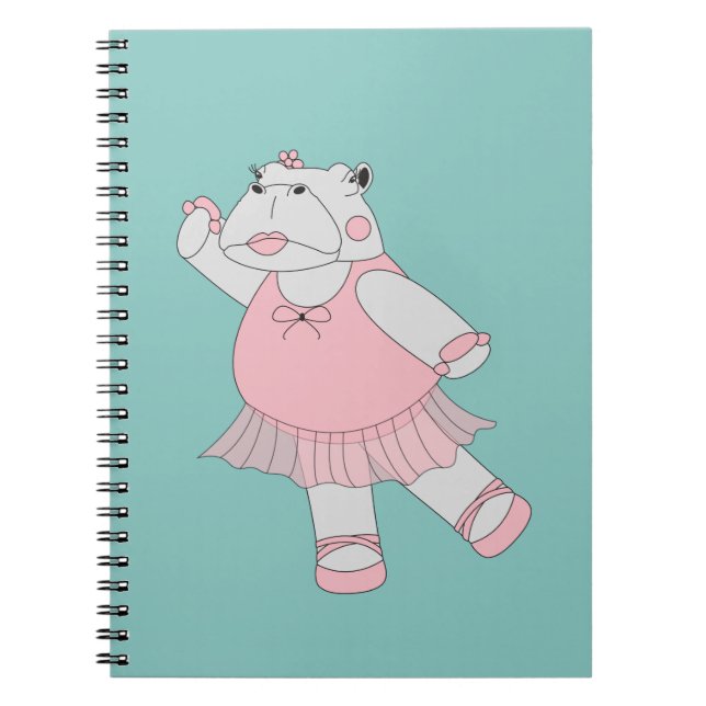 Cuaderno Hipó Hipopótamo Bailarina ilusima (Frente)