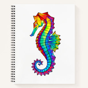 Cuaderno Hipoahoría marino poligonal arcoiris