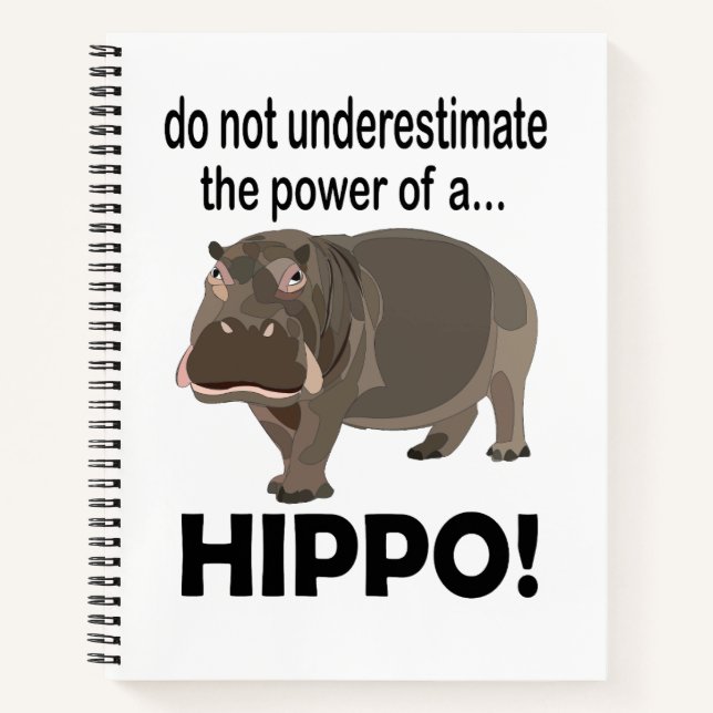 Cuaderno Hipopótamo Animal Divertido Hipopótamo (Anverso)