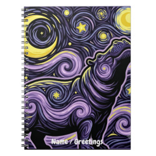 Cuaderno Hipopótamo Artístico Girando Cielo Nocturno Estrel
