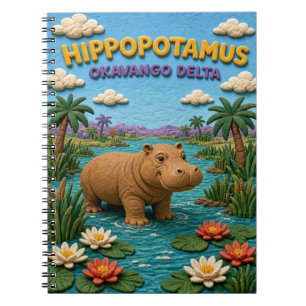 Cuaderno Hipopótamo Delta del Okavango Moderno KlayKoo