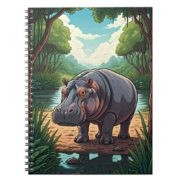 Cuaderno Hipopótamo junto al río