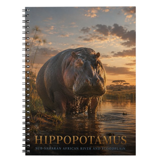 Cuaderno Hipopótamo Río Africano ANIMALES (Frente)