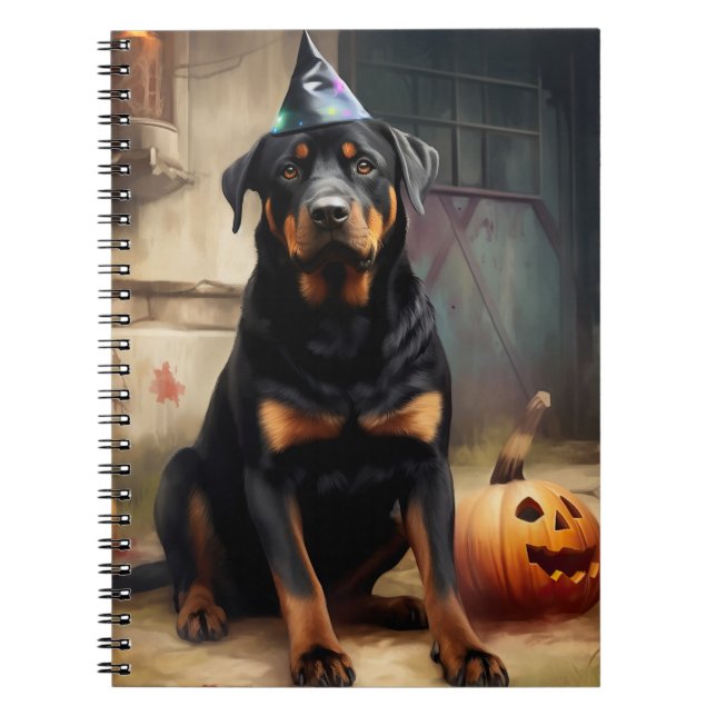 Cuaderno Hipótesis de halloween de Rottweiler (Frente)