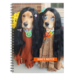 Cuaderno Hippie de Halloween de Golden Retriever