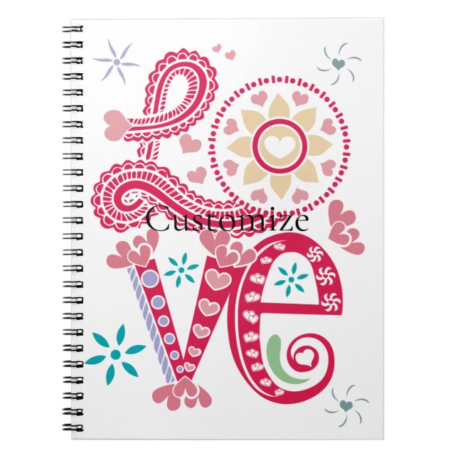 Cuaderno Hippie Groovy Love Rótulo Thunder_Cove (Frente)
