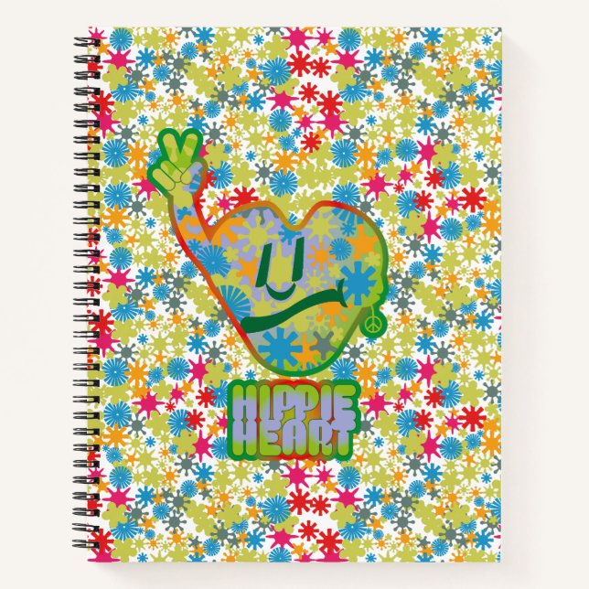 Cuaderno Hippie Heart ICON 2024 BY MASANSER (Anverso)