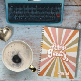 Cuaderno Hippie Hippie Retro del Arcoiris Sunburst 60 Senti