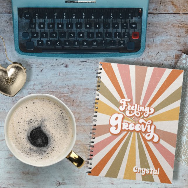 Cuaderno Hippie Hippie Retro del Arcoiris Sunburst 60 Senti (Subido por el creador)