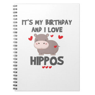 Cuaderno Hippo Lover Es Mi Cumpleaños y Amo Hippos