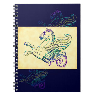 Cuaderno Hippocampus Mítico Mar de Caballo de Arte Vintage