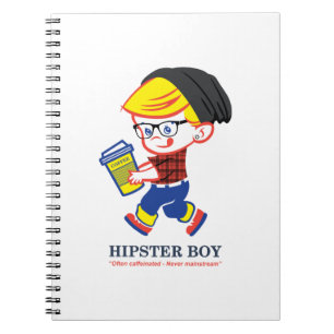 Cuaderno Hipster Boy - Parodia de ilustracion