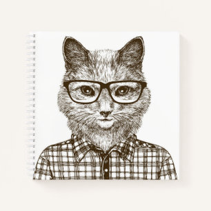 Cuaderno Hipster Cat
