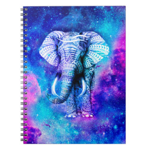 Cuaderno Hipster Elephant Nebula Space
