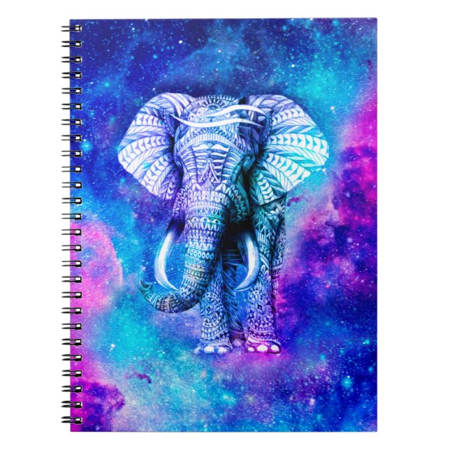 Cuaderno Hipster Elephant Nebula Space (Frente)
