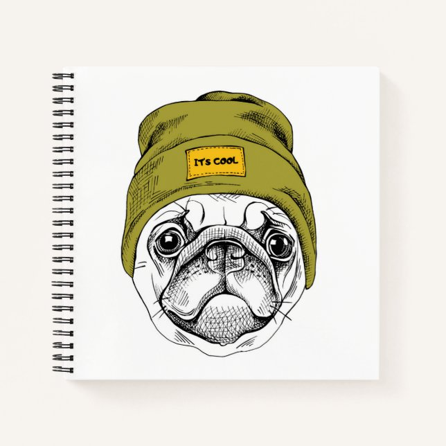Cuaderno Hipster Pug | Es Guay (Anverso)