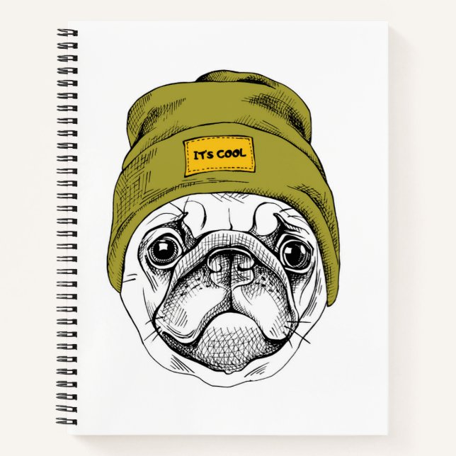Cuaderno Hipster Pug | Es Guay (Anverso)