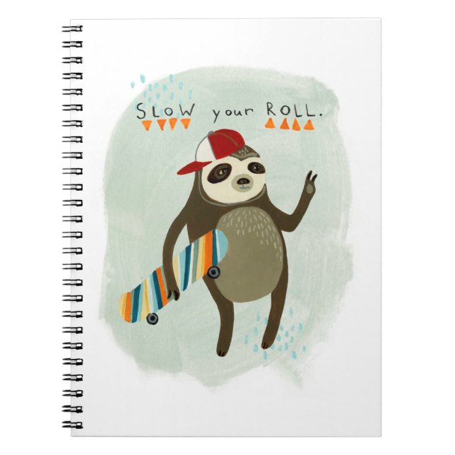 Cuaderno Hipster Sloth | Lenta tu rollo (Frente)