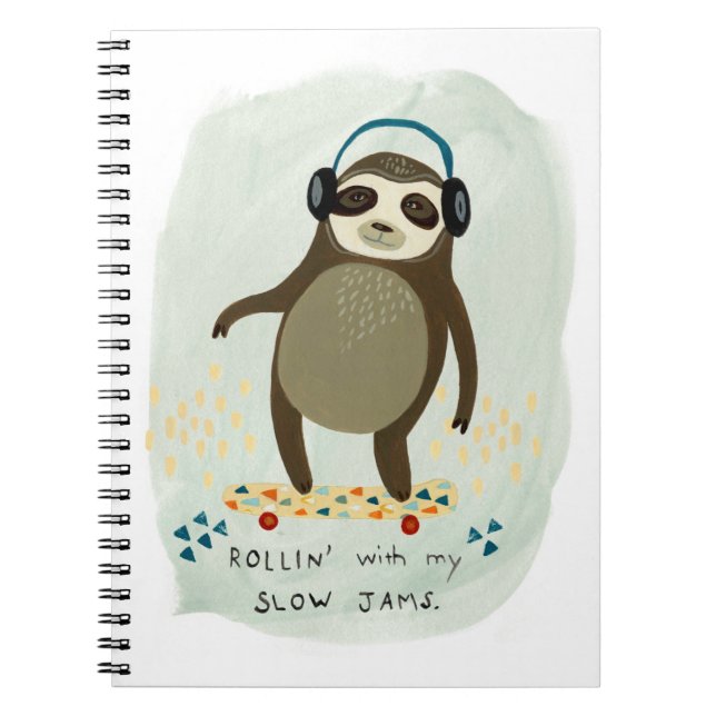 Cuaderno Hipster Sloth | Rollin' Con Mis Atascos Lentos (Frente)
