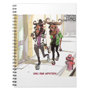 Cuaderno Hipsters de la Era Gnu Rick Londres Divertido