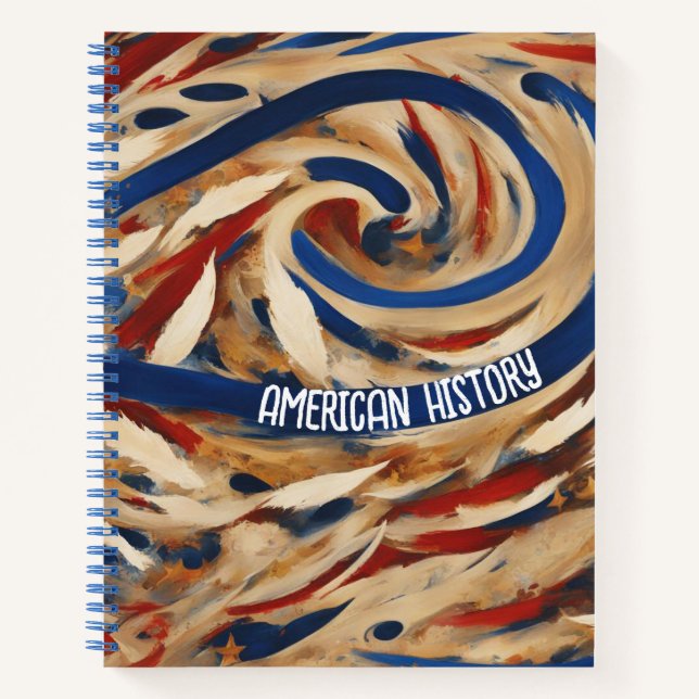 Cuaderno Historia americana - Resumen de la Americana Swirl (Anverso)
