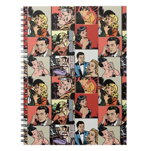 Cuaderno Historia de amor retro vintage (Frente)
